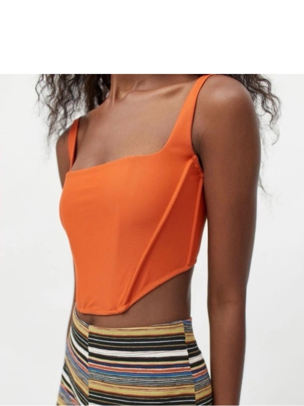Urban Outfitters Orange Cropped Tank Top